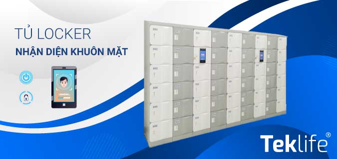 Tủ Smart locker, tủ locker nhận diện khuôn mặt