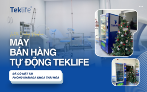 Bàn giao máy bán hàng tự động Teklife tại phòng khám đa khoa