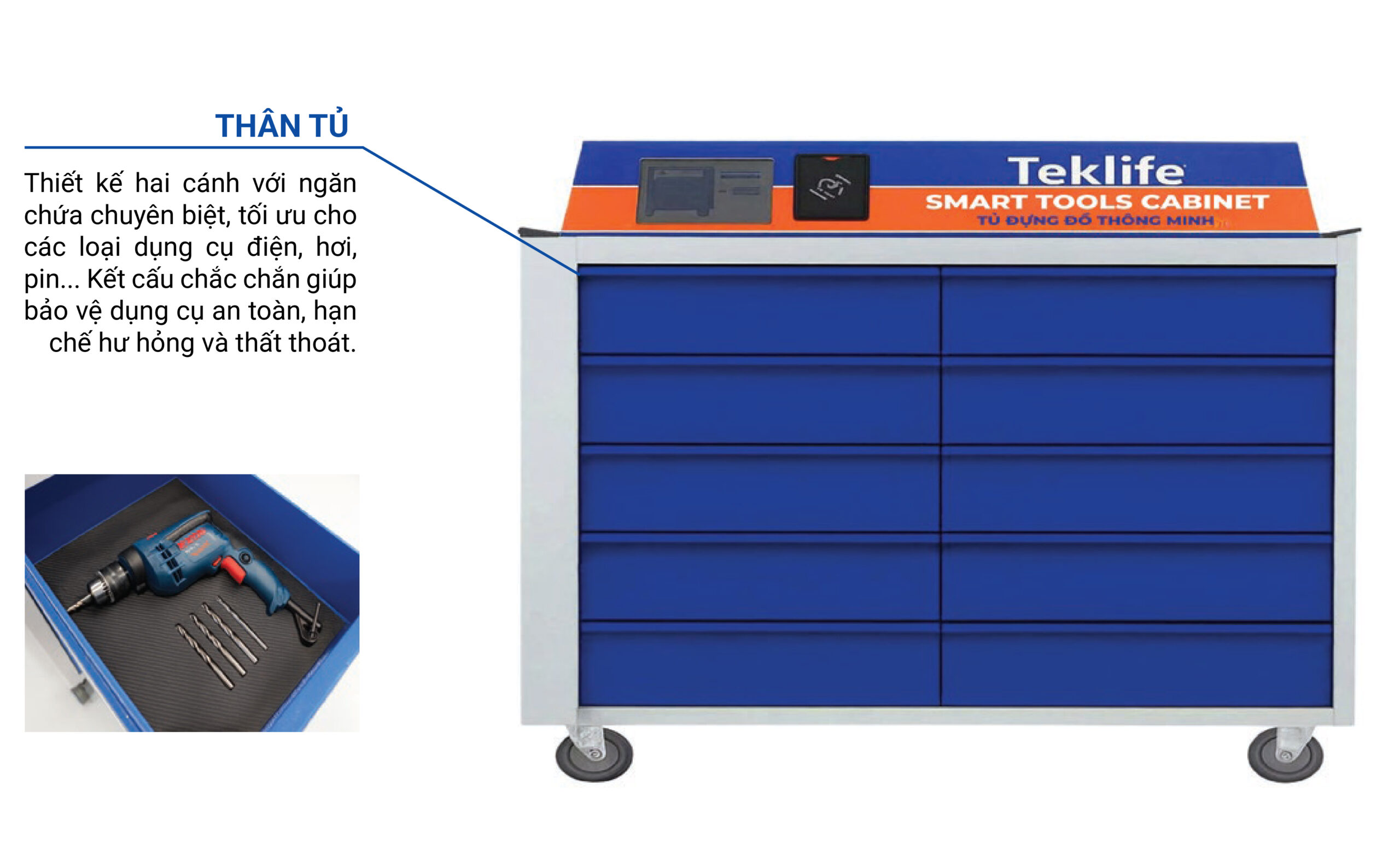 tủ dụng cụ thông minh 2 cánh